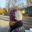 Czapka w kratkę ostatnia wyprzedaż na podszewce damska polecam rozmiar uniwersalny Box G1