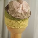 Kolorowa czapka jesienna handmade w pasy
