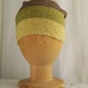 Kolorowa czapka jesienna handmade w pasy