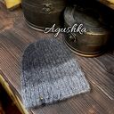 Czapka slouchy beanie. Kaszmir, wełna merino, moher, jedwab