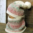 Czapka i Komin Candy - wełniany, ciepły zestaw na zimę