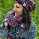 Luźna czapka MERINO 34% “Czarne kolorki” THIS IS IT