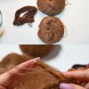 Brązowa balaclava kid mohair i baby alpaka