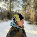 Czapka damska Smerfetka patchworkowa na podszewce