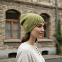 Czapka całoroczna przejściowa cienka bawełna s/m unisex pistacja