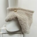 Delikatna balaclava z alpaki i merino - kominiarka w formie kaptura oversize