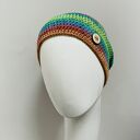 Bajecznie kolorowa czapka całoroczna przejściowa cienka all season M/L