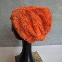 Szalona futrzana czapka pomarańczowy włos, bardzo miła na podszewce, czapka dla artystki, rozmiar