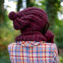 Czapka MERINO Smile “Bordo” podszewka JEDWAB