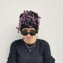 Czapka Lola - artystyczna czapka no2. wytkana na kroś je