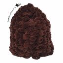 Czapka Gorzka Czekolada - ręcznie tkana z weluru