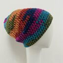 Kolorowa gruba czapka smerf ręcznie robiona