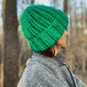 Czapka chunky Kelly Green / handmade