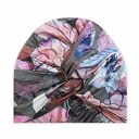 Turban damski boho w kwiaty - miękki i wygodny