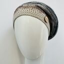 Wiosenny beret damski z antenką ręcznie robiony bawełna one size