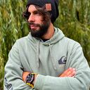 Męska bawełniana czapka jesienna logo ekoskórka „Czarny”