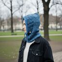 Ciepła balaclava oversize kominiarka kaptur zamiast czapki z wełną