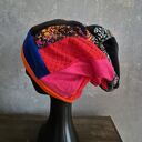 Czapka patchworkowa smerfetka na podszewce świetna na codzienne noszenie boks d1