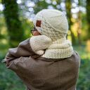 Czapka MERINO Hope “Beżowy ecru” podszewka JEDWAB