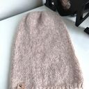 Ciepła czapka ręcznie robiona CHMURKA Alpaka 33 Różowy Piasek