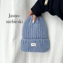 Czapka Lily 100% wełna jasnoniebieski