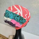 Czapka na podszewce kolorowa patchworkowa rękodzieło świetna na codzienne noszenie polecam rozmiar