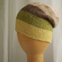 Kolorowa czapka jesienna handmade w pasy