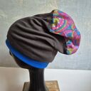 Damska czapka smerfetka handmade - lekko rozciągliwa, rozmiar uniwersalny