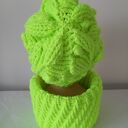 KOMPLET HANDMADE "NEONOWE LIŚCIE"