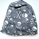 Czapka szara dzianinowa w czaszki na podszewce rozmiar uniwersalny, box L1