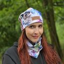 Bawełniana czapka w koty