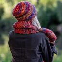 Czapka merino 100% Explorer - przygaszone czerwienie