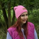 Czapka beanie różowa