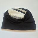 Czarna czapka na podszewce góra patchwork rozmiar uniwersalny box z1