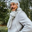 Męska czapka MERINO Explorer “Wybielony szary”