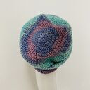 Ręcznie robiona kolorowa czapka wiosenna - cienka beanie S/M