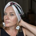 turban w uniwersalnym rozmiarze niezwykle ciekawy szyty z różnego rodzaju materiałów oraz koronki