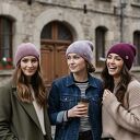 Czapka całoroczna przejściowa cienka bawełna s/m unisex róż