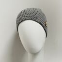 Czapka całoroczna przejściowa cienka bawełna s/m unisex popiel