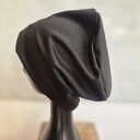 Czapka czarna uniseks na podszewce damsko - męska box A1 dobra na codzienne