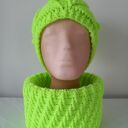 KOMPLET HANDMADE "NEONOWE LIŚCIE"