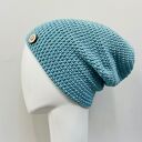 Czapka całoroczna przejściowa cienka bawełna s/m aqua