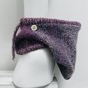 Balaclava oversize - kominiarka kaptur z wełną merino (kapturokomin)