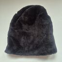 Czapka futrzana sztuczne futro kolor czarny na podszewce, szyta ręcznie, rękodzieło obwód głowy uniw