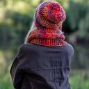 Czapka merino 100% Explorer - przygaszone czerwienie