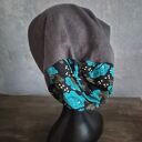 Czapka szara Smerfetka uniwersalna na podszewce miękka ciepła miła box