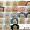 Czapka zimowa w paski z alpaki robiona na drutach