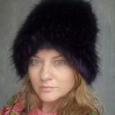 Czapka futrzana fioletowa duży obwód głowy