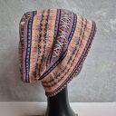 Czapka dzianinowa na podszewce Frida Boho - rozmiar uniwersalny