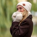 Czapka Merino Explorer beżowy ecru - damska premium handmade
